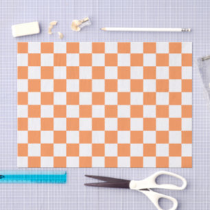 Classic visual salmon chequerboard tissue paper