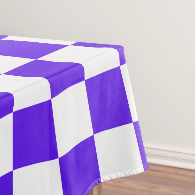 Classic visual violet checkerboard  tablecloth (In Situ)