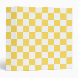 Classic visual yellow chequerboard binder