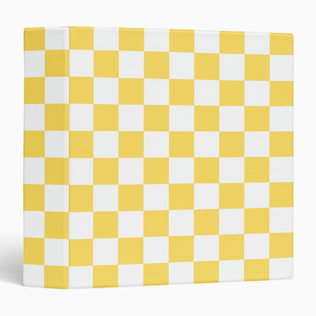Classic visual yellow chequerboard  binder (Front/Spine)