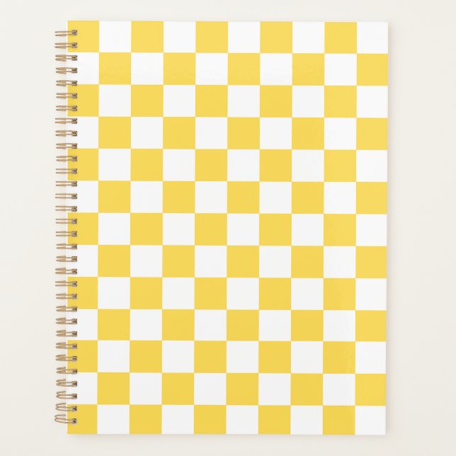 Classic visual yellow chequerboard  planner (Front)