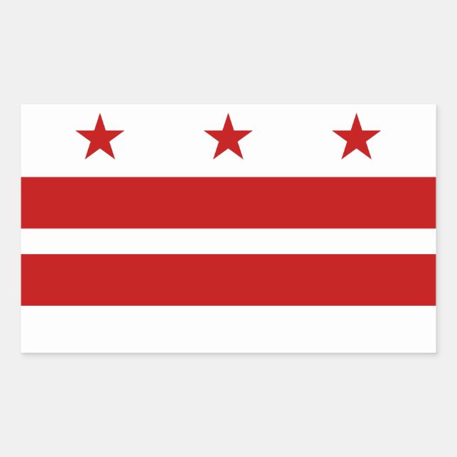 Classic Washington D.C. Flag Sticker (Front)