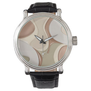 Classic watch in stylish abstract graphic