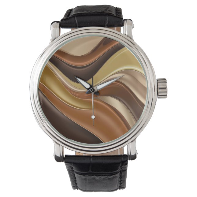 Classic watch in stylish abstract graphic (Front)