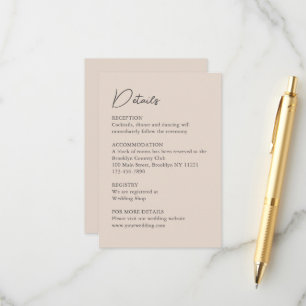 Classic Watercolor English Manor House Wedding Enclosure Card