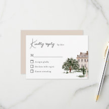 Classic Watercolor English Manor House Wedding