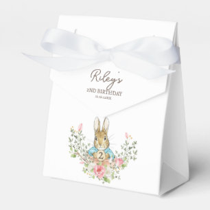 Classic Watercolor Peter the Rabbit 1st Birthday Favor Box
