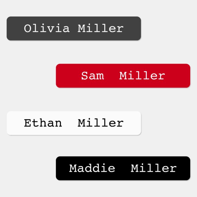 Classic waterproof name labels school daycare (Group)