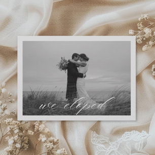 Classic We Eloped QR Code Elopement Announcement