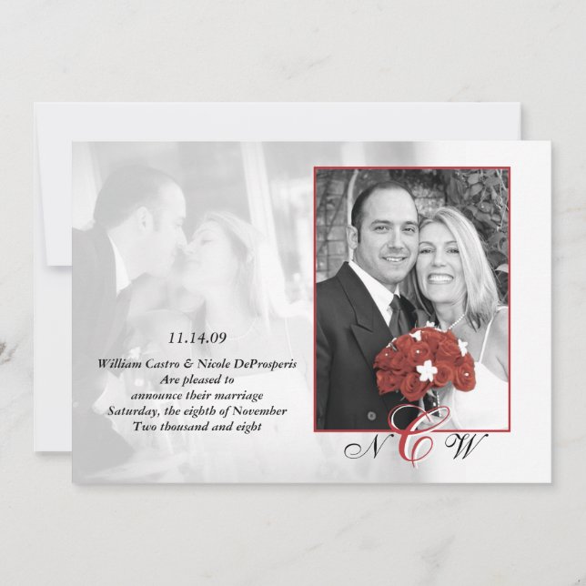 Classic Wedding Announcement (Front)