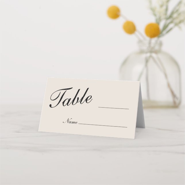 Classic Wedding Blank Place Cards (Front)