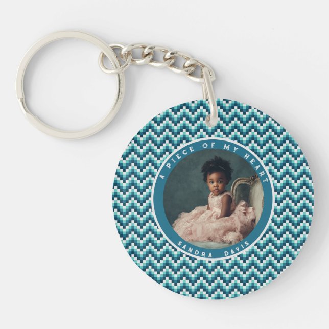 Classic Wedding Gift Ideas Stripe Pattern Keychain (Front)
