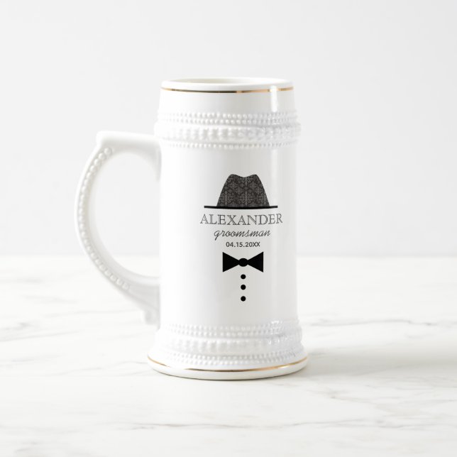 Classic Wedding Groomsman Beer Stein (Left)