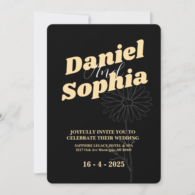 Classic wedding invitation  (Front)