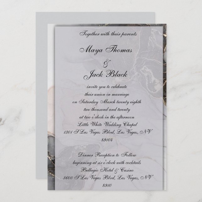 Classic Wedding Invitation (Front/Back)