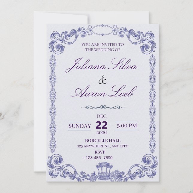 Classic Wedding Invitation  (Front)