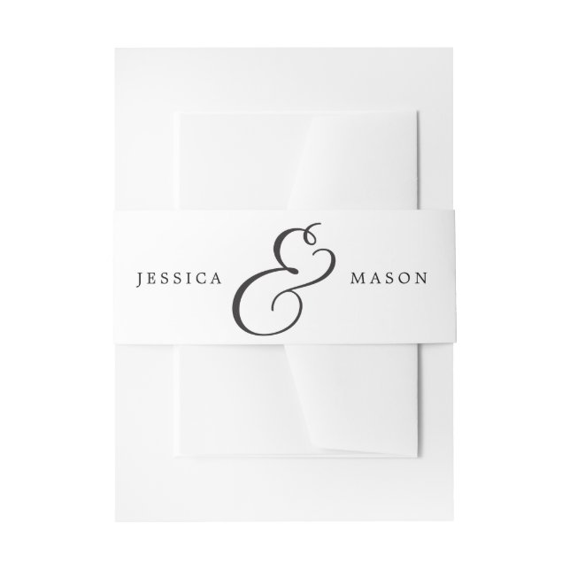 Classic Wedding Invitation Belly Bands Invitation Belly Band (Front Example)