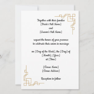 Classic Wedding invitation customizable