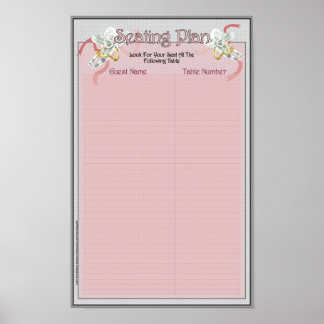 Classic Wedding Memories Seating Plan Poster