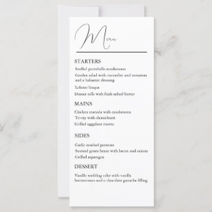 Classic Wedding Menu