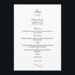 Classic Wedding Menu Card - Black<br><div class="desc">Sophisticated and full of charm,  these Classic menu cards are sure to bring an elegant touch to your table. Available in a variety of colours. Custom colours available upon request.</div>