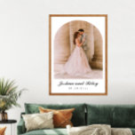 Classic Wedding Photo Poster with Arched Design<br><div class="desc">A timeless wedding photo poster featuring a classic arched layout with the couple’s names and wedding date. Designed with a clean and elegant aesthetic, this piece highlights your special moment in a refined, minimalist style. Perfect as a wedding keepsake or anniversary gift, this print blends traditional romance with modern simplicity,...</div>