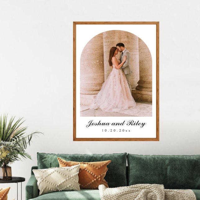 Classic Wedding Photo Poster with Arched Design (Creator Uploaded)