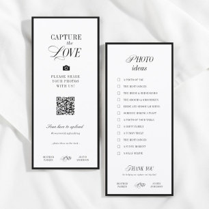 Classic Wedding Photo Scavenger Hunt Game Cards
