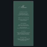 Classic Wedding Reception Party Meal Menu Card<br><div class="desc">Our custom menu card features modern calligraphy for the perfect way to inform your guests of their meal choices at your wedding or event. This item is part of our Goldie collection G100,  please shop our store for matching products.</div>