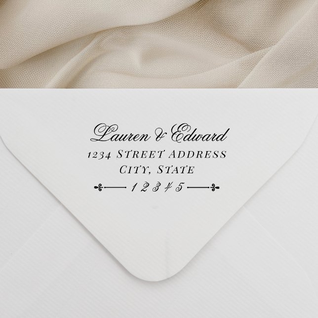 Classic Wedding Return Address Self-inking Stamp (Creator Uploaded)