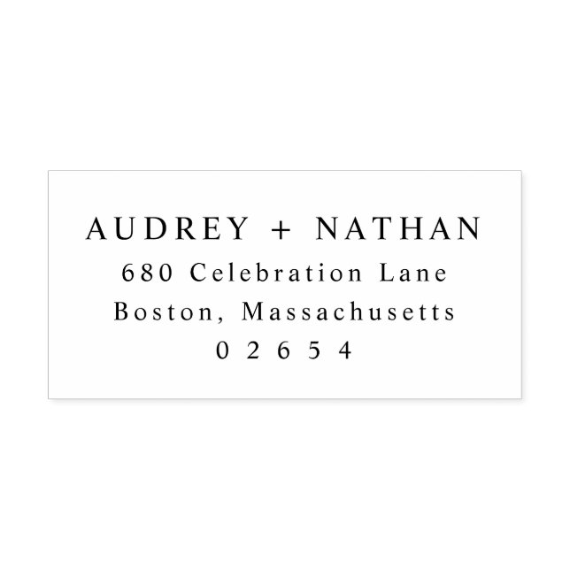 Classic Wedding Return Address Self-inking Stamp (Design)