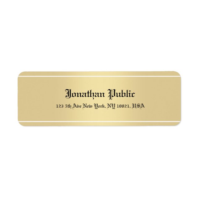 Classic Wedding Text Calligraphy Hand Script Gold (Front)