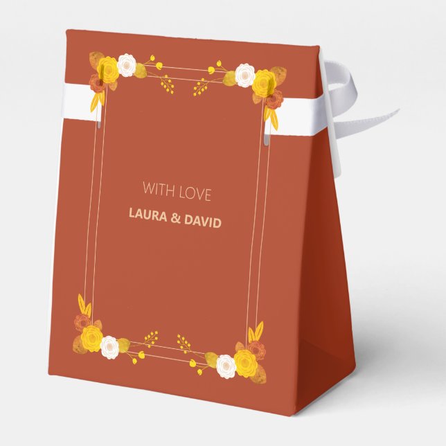 Classic Wedding Theme  Favor Box (Back Side)