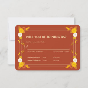 Classic Wedding Theme  RSVP Card