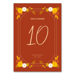Classic Wedding Theme  Table Number