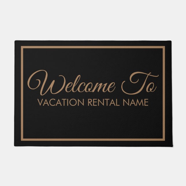 Classic Welcome Vacation Rental Door Mat (Front)