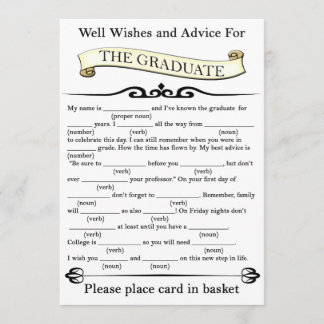 Classic Well Wishes and Advice for the Graduate Invitation