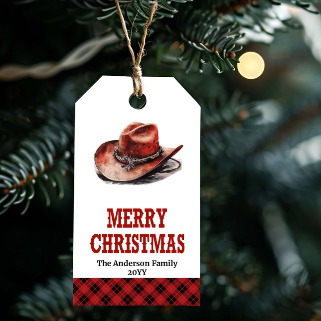 Classic Western Christmas gift tag custom name (Classic Western Christmas gift tag custom name

)