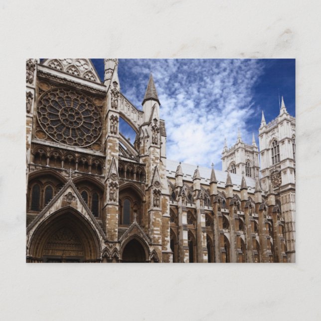 Classic Westminster Abbey photograph London UK Postcard (Front)