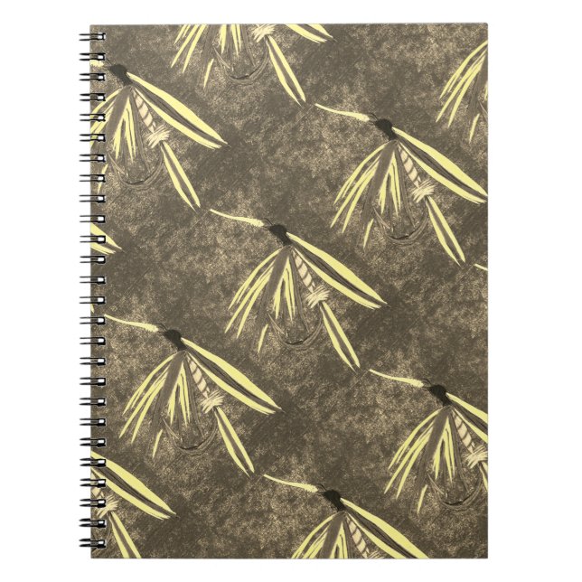 Classic wet fly pattern for trout and bass fishing notebook (Front)