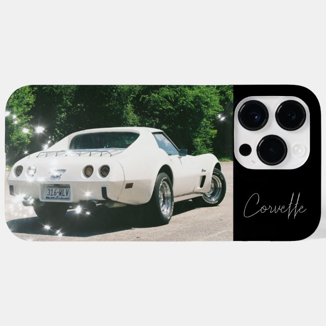 Classic White 1975 Corvette Stingray  Case-Mate iPhone Case (Back (Horizontal))