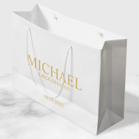 Classic White and Gold Personalized Groomsman