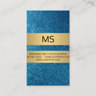 Classic White Border   Blue Shiny Background Business Card