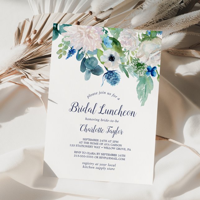 Classic White Flowers Bridal Luncheon Invitation (Creator Uploaded)