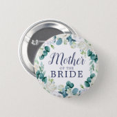 Classic White Flowers Mother of the Bride 2 Inch Round Button (Front & Back)
