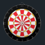Classic White, Gold, Red, And Black Dartboard<br><div class="desc">Classic White,  Gold,  Red,  And Black Coloured Dart Board Game Including 6 Brass Darts</div>
