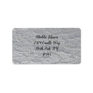 Classic White Lace Address Label