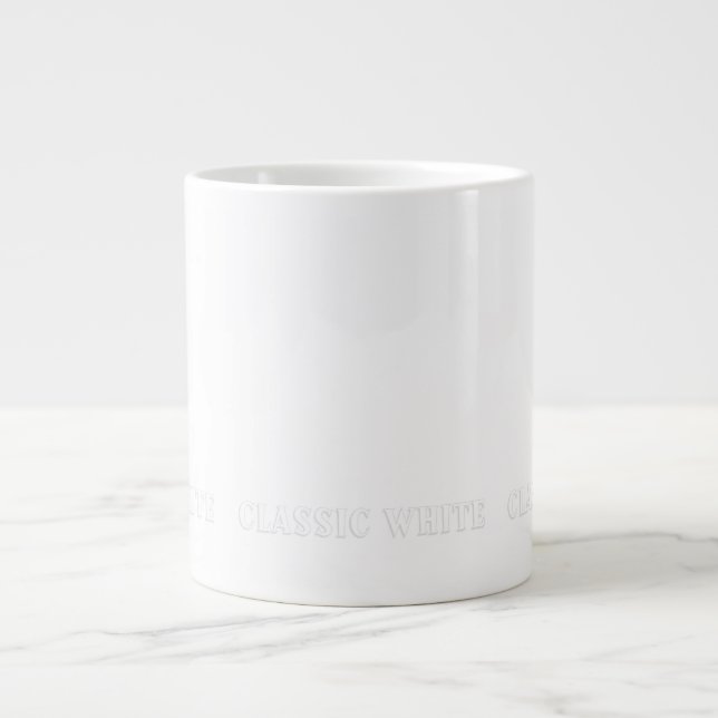 Classic White Logo  Large Coffee Mug (Front)