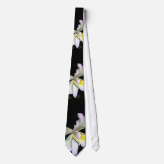 Classic White Orchid Wedding Tie