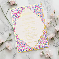 Classic White Pearl Jewel Gold Muslim Wedding